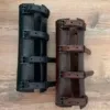 Schweifgamasche mit schwarz-brünierten Schnallen